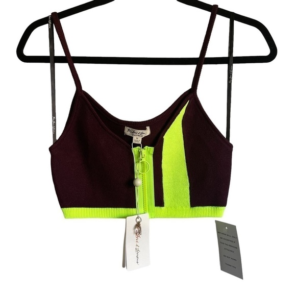 For Love And Lemons Knit Crop Tank Top NEW - Picture 4 of 10